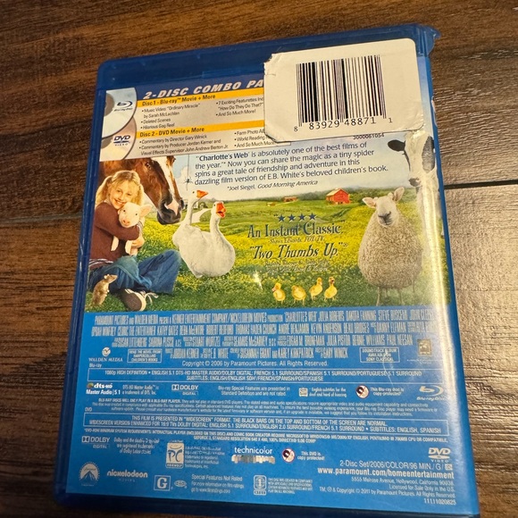 Charlotte’s Web Combo Family Blu-Ray, DVD Great Condition Fast Shipping - Picture 7 of 7